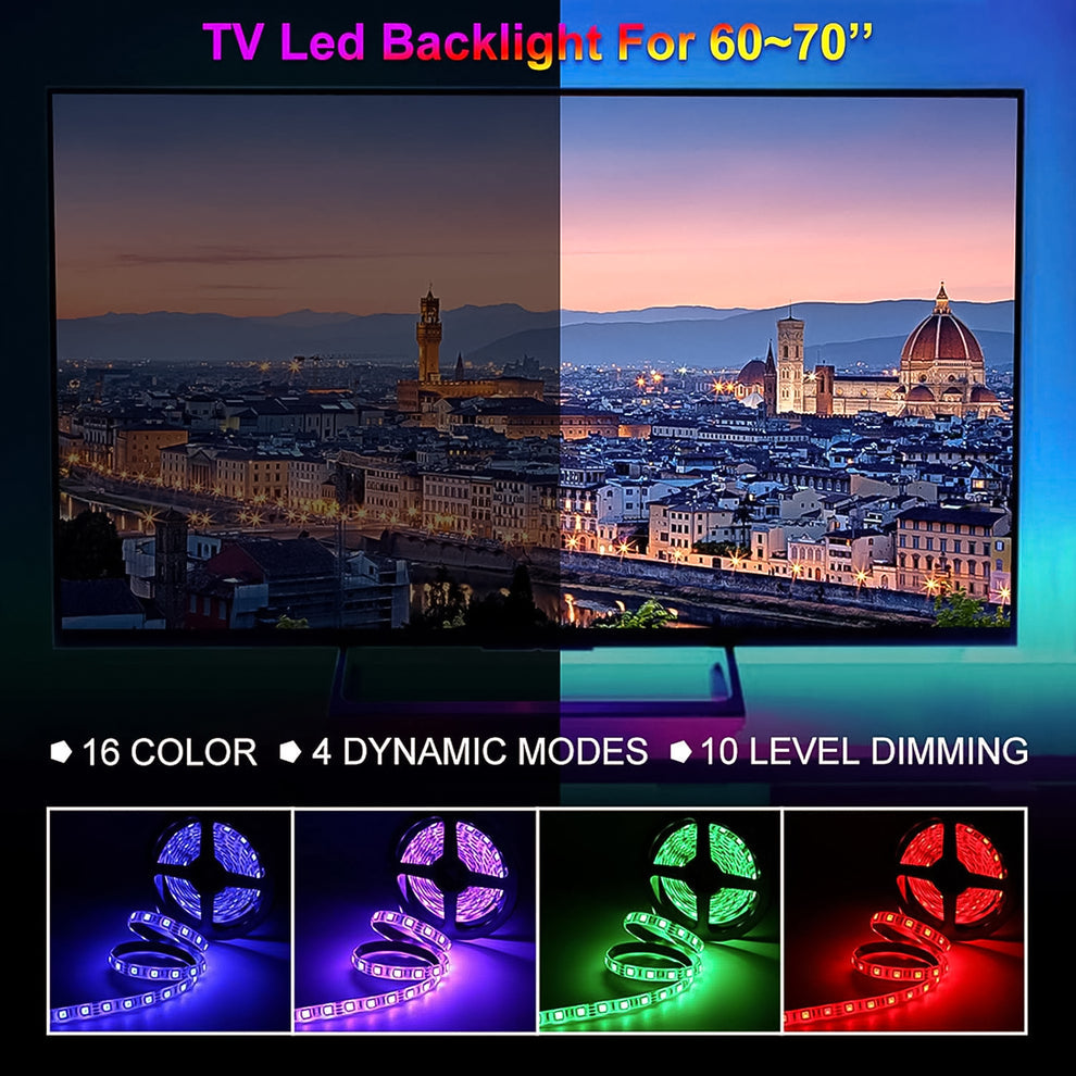 3METER RGB LED Strip Lights, LED Mood Lights (1 Set)