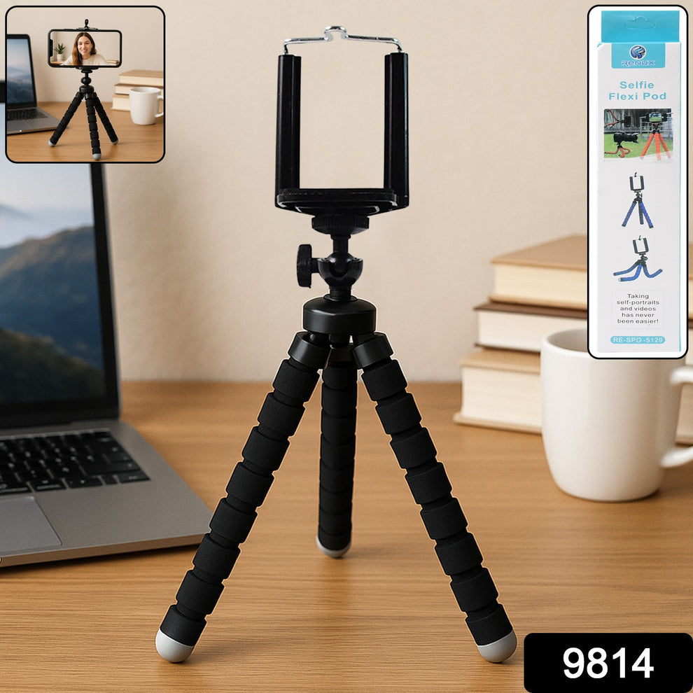 Flexible Mini Tripod Stand With Adjustable Mobile Holder