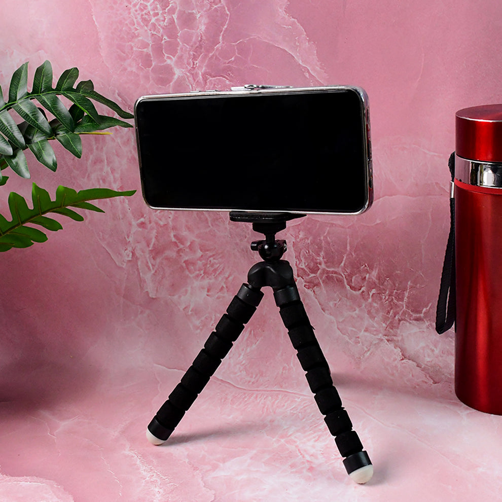 Flexible Mini Tripod Stand With Adjustable Mobile Holder
