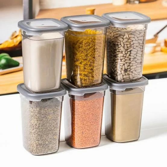Airtight Kitchen Storage Containers (Set 6) 1200 ML